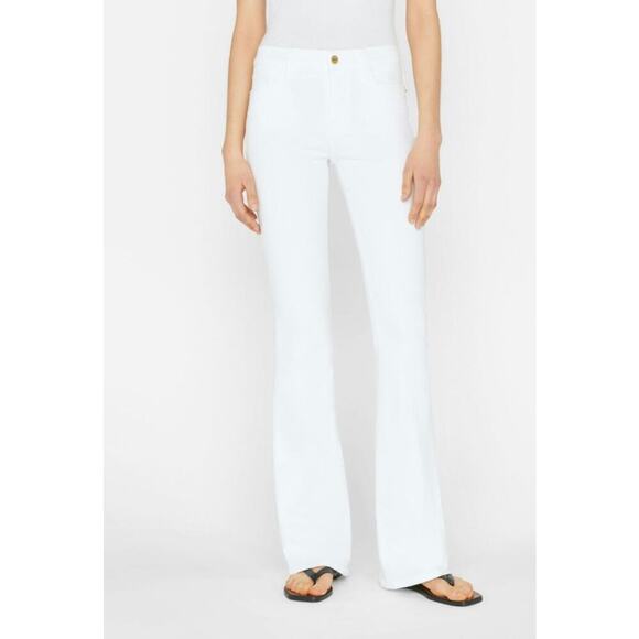 Frame Denim Le High Flare Jean in Blanc White Women's Size 29 - Picture 2 of 11